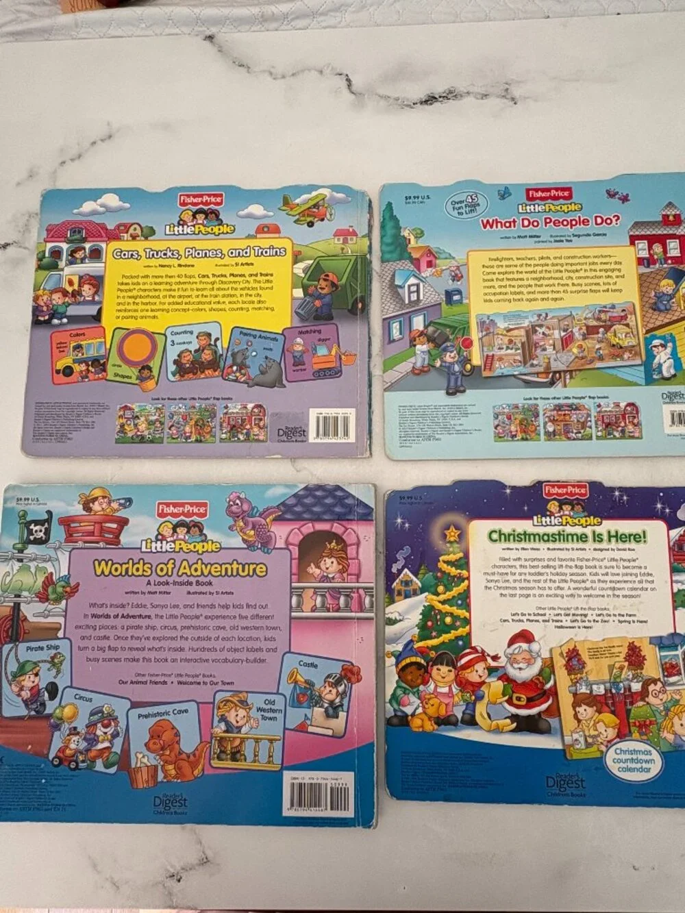 Fisher Price Little People bundle of 4 board books